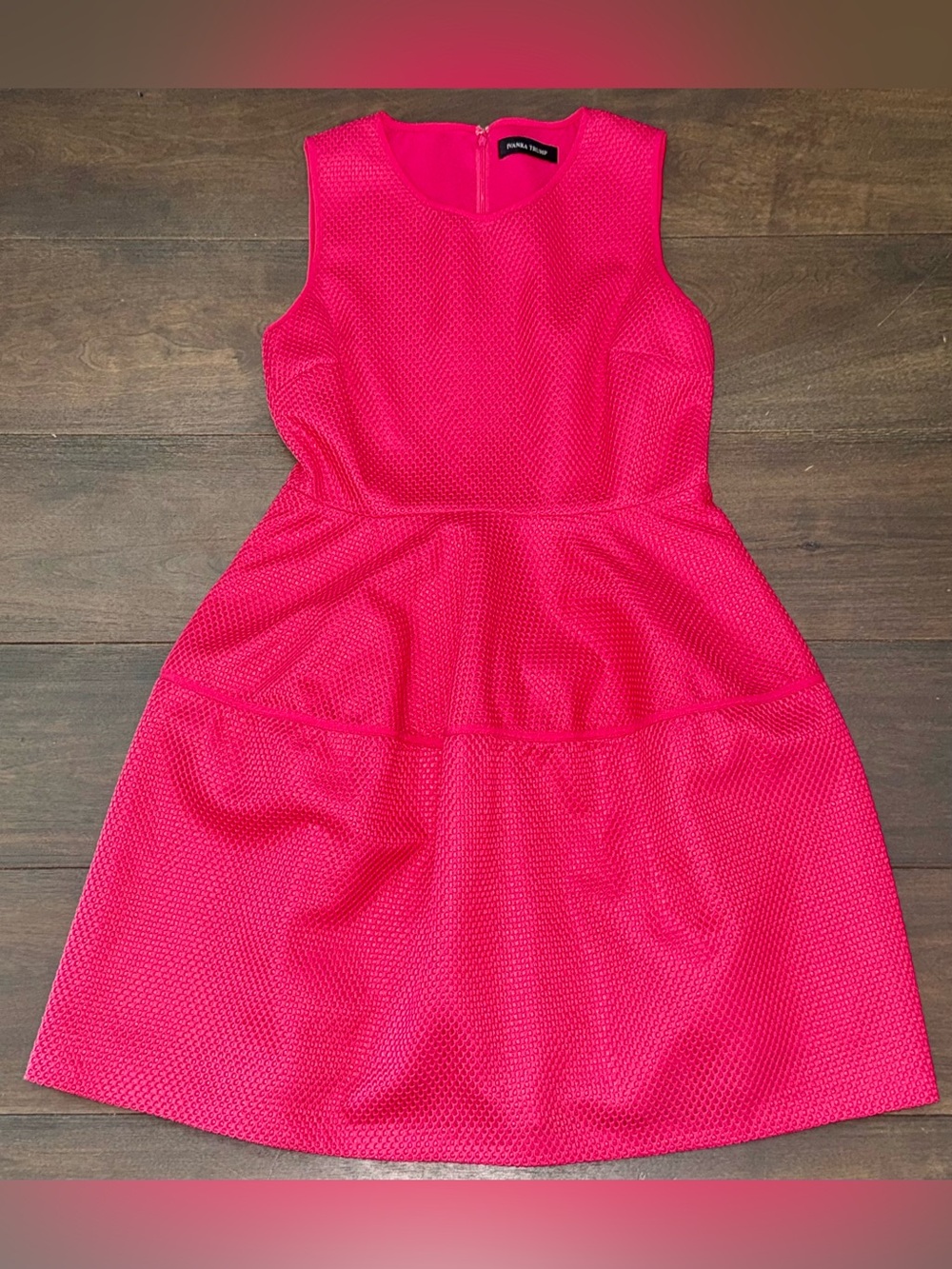 Ivanka Trump Hot pink Textured Fit & Flare Dress – Size 12 EUC - Picture 2 of 5